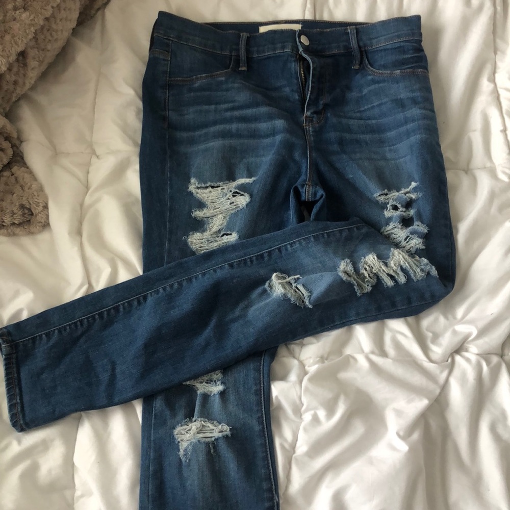 medium wash ripped jeans
